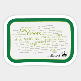 Hallmark Christmas Word Cloud Sticker